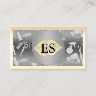 Cartão De Visita Ferramentas de maquilhagem e cabelo