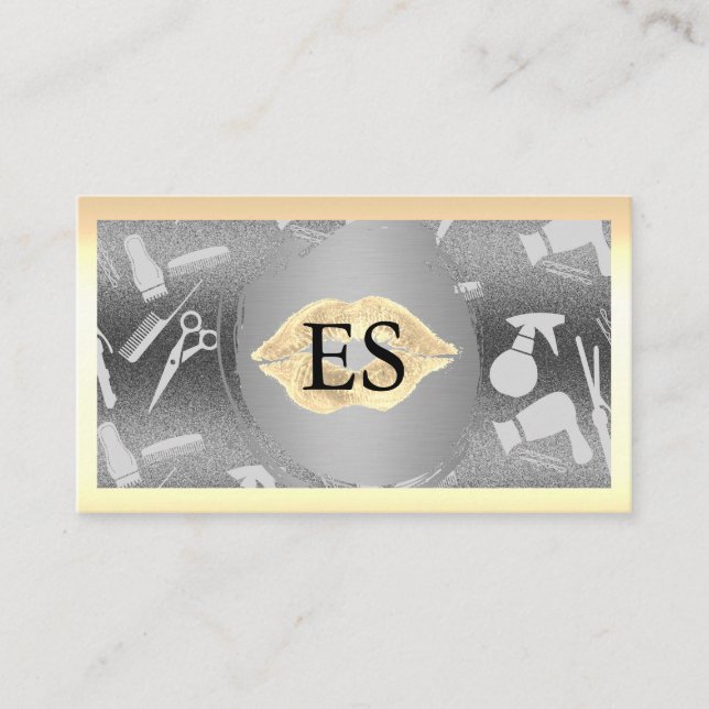 Cartão De Visita Ferramentas de maquilhagem e cabelo (Frente)