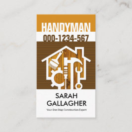 Cartão De Visita Ferramentas de Reparo da Casa da Madeira na moda