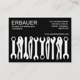 Cartão De Visita Ferramentas do Comércio - Branco a Preto (Dourado)