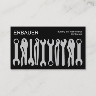 Cartão De Visita Ferramentas do Comércio - Cinzas a Preto