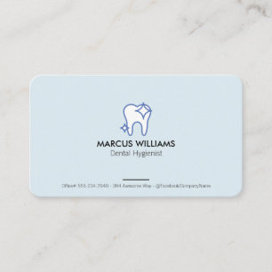 Cartão De Visita Ferramentas do dente e do dentista da faísca