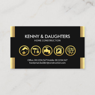 Cartão De Visita Ferramentas Douradas e impressionantes para o Hand