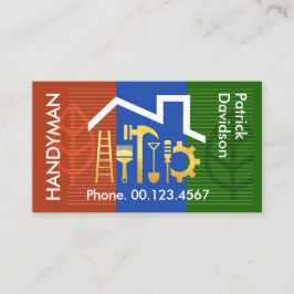 Cartão De Visita Ferramentas Douradas para Paisagem de Construção D