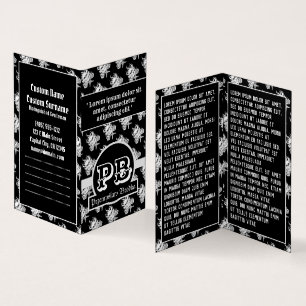 Cartão De Visita Ferramentas Legal de duograma gótico de tatuagem b