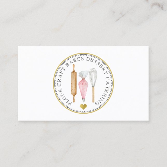Cartão De Visita Ferramentas para padaria de pastelaria de mesa (Frente)