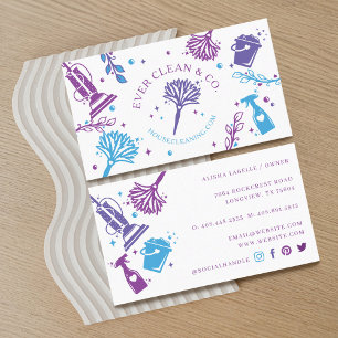 Cartão De Visita Ferramentas/Suprimentos profissionais de limpeza d