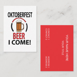 Cartão De Visita Festival de Cerveja Oktoberfest