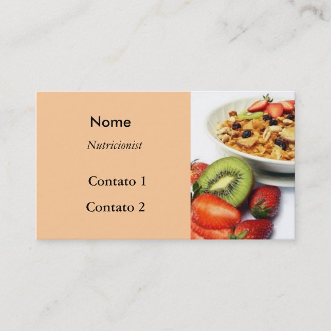 Cartão De Visita Fibras de Frutas e (Frente)