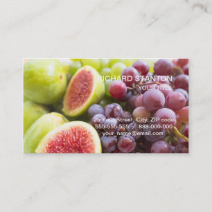 Cartão De Visita Figos frescos e uvas
