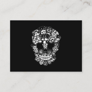 Cartão De Visita Figurino de Halloween Caveira Rottweiler