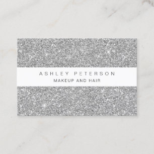 Cartão De Visita Filas cintilantes de cinzas de cinzas de maquiagem