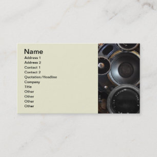 Cartão De Visita Filme de Lente Vintage com Fotografia de Câmera An