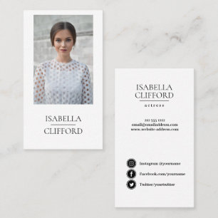 Cartão De Visita Fim modelo do dançarino do ator acima dos meios d