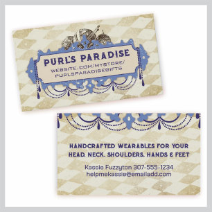 Cartão De Visita Fio das agulhas de confecção de malhas do