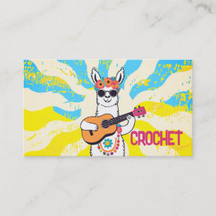 Cartão De Visita Fios de tricô de Hippie llama