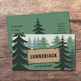 Cartão De Visita Fir Forest - Lumberjack Services