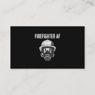 Cartão De Visita Firefighter AF  Máscara de gás  Bombeiro engraç
