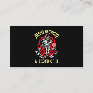 Cartão De Visita Firefighter Gift   Retired Firefighter & Proud