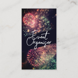 Cartão De Visita Fireworks de código QR personalizado personalizado