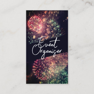 Cartão De Visita Fireworks de código QR personalizado personalizado