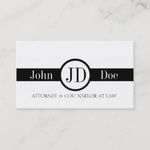 Cartão De Visita Fita B/W redondo do advogado