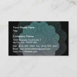 Cartão De Visita Fita elegante do damasco do aqua