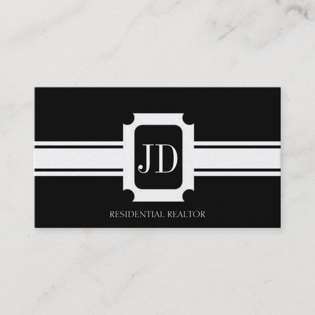 Cartão De Visita Fita residencial do ouro dos bens imobiliários do (Frente)