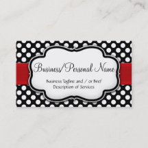 Fita Vermelha Preta/Bolinhas Branca Frente/Trás