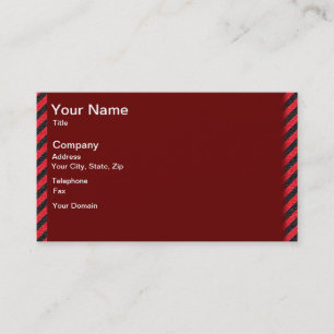 Cartão De Visita Fitas de Diagonal Vermelhas e Pretas Finas