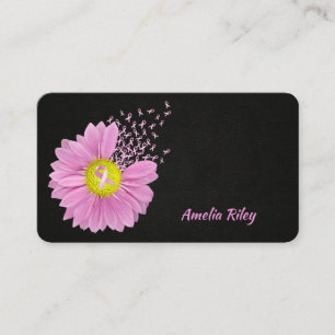 Cartão De Visita Fitas de margarida rosa