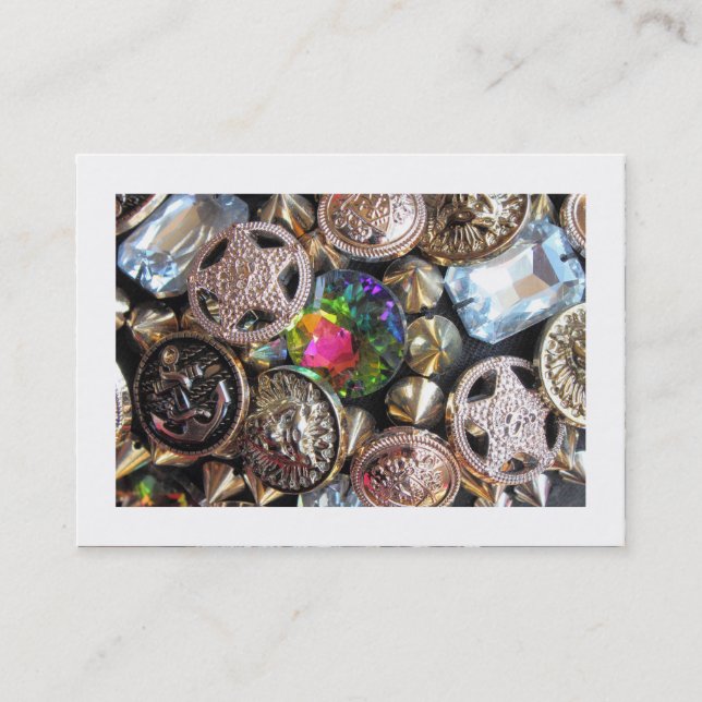 Cartão De Visita Flea Market Bling (delimitado) (Frente)