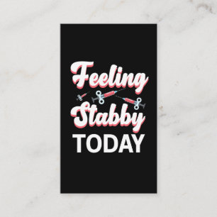 Cartão De Visita Flebotomia Seringa Humor Desenhar Venopunctura san