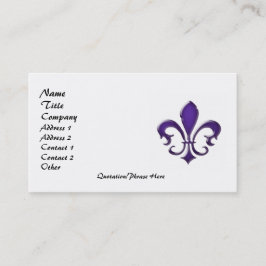Cartão De Visita Fleur de Lis 1