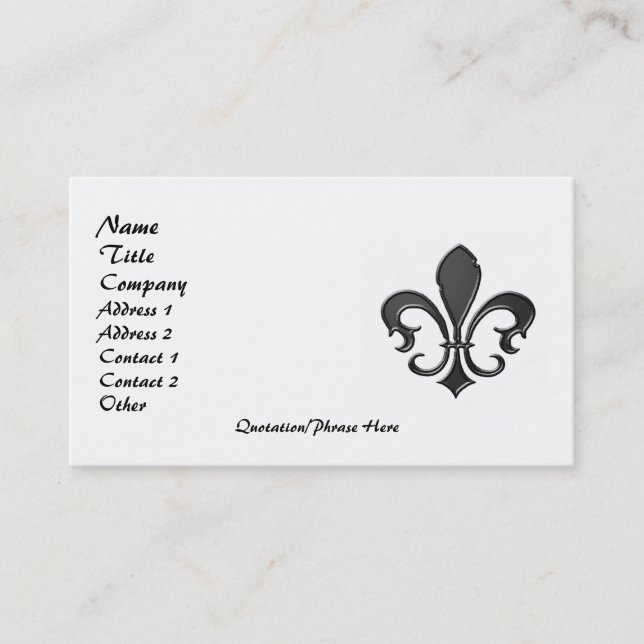 Cartão De Visita Fleur de Lis 2 (Frente)