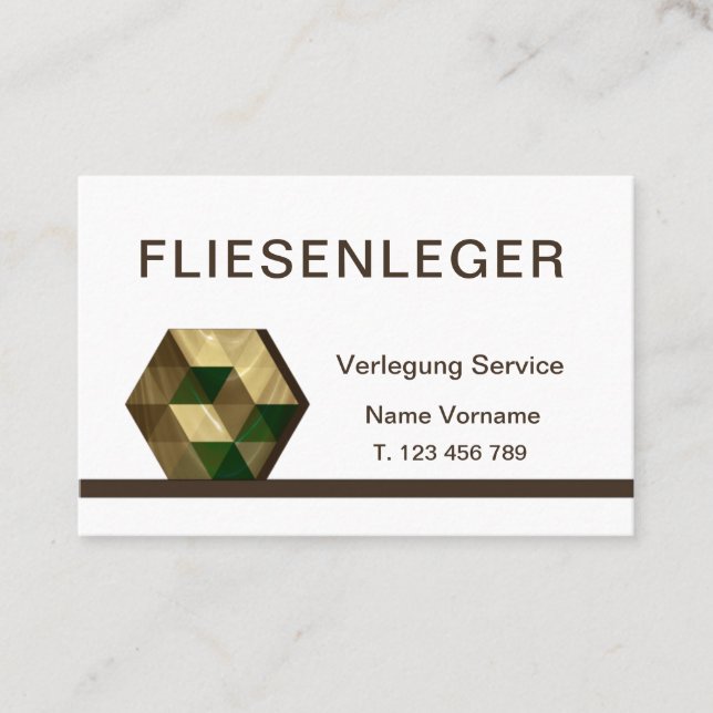 Cartão De Visita Fliesenleger (Frente)