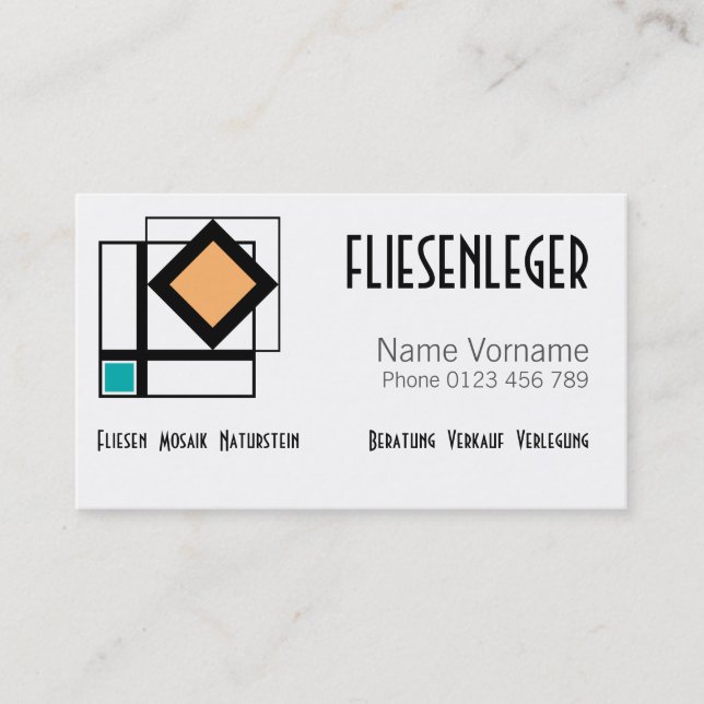 Cartão De Visita fliesenleger (Frente)
