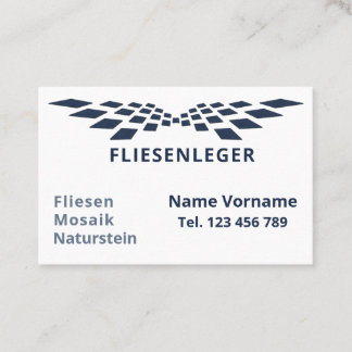 Cartão De Visita Fliesenleger Handwerker