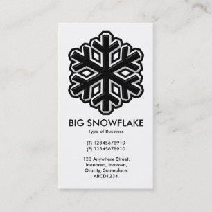 Cartão De Visita Floco de Neve de Ferro - Branco