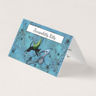 Cartão De Visita Floco de neve de gato cósmico