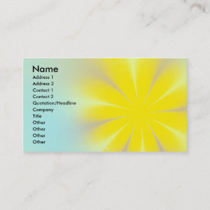 Cartão De Visita Flor Amarelo