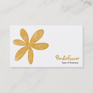 Cartão De Visita Flor Bonita - Marrom Dourado CC9933