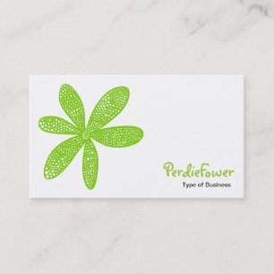 Cartão De Visita Flor bonito - Verde marciano 99CC33