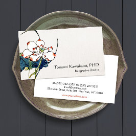 Cartão De Visita Flor branca Lotus Holística e Medicina Natural