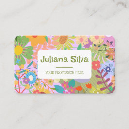 Cartão De Visita Flor com QR