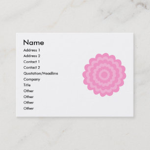 Cartão De Visita Flor cor-de-rosa bonito. Fundo branco