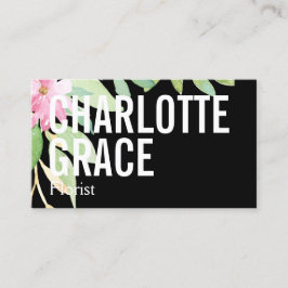 Cartão De Visita Flor Cor-de-Rosa Florista Pensada Personalizada