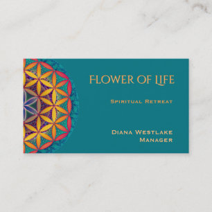 Cartão De Visita Flor da retirada do espiritual da vida