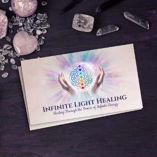 Cartão De Visita Flor da vida - Cura de Energia - Reiki