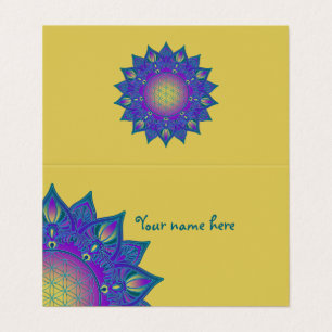 Cartão De Visita Flor Da Vida - Índia Mandala 3